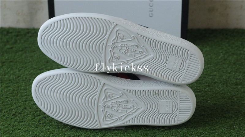 GC Ace Embroidered Sneaker White Tiger Pattern